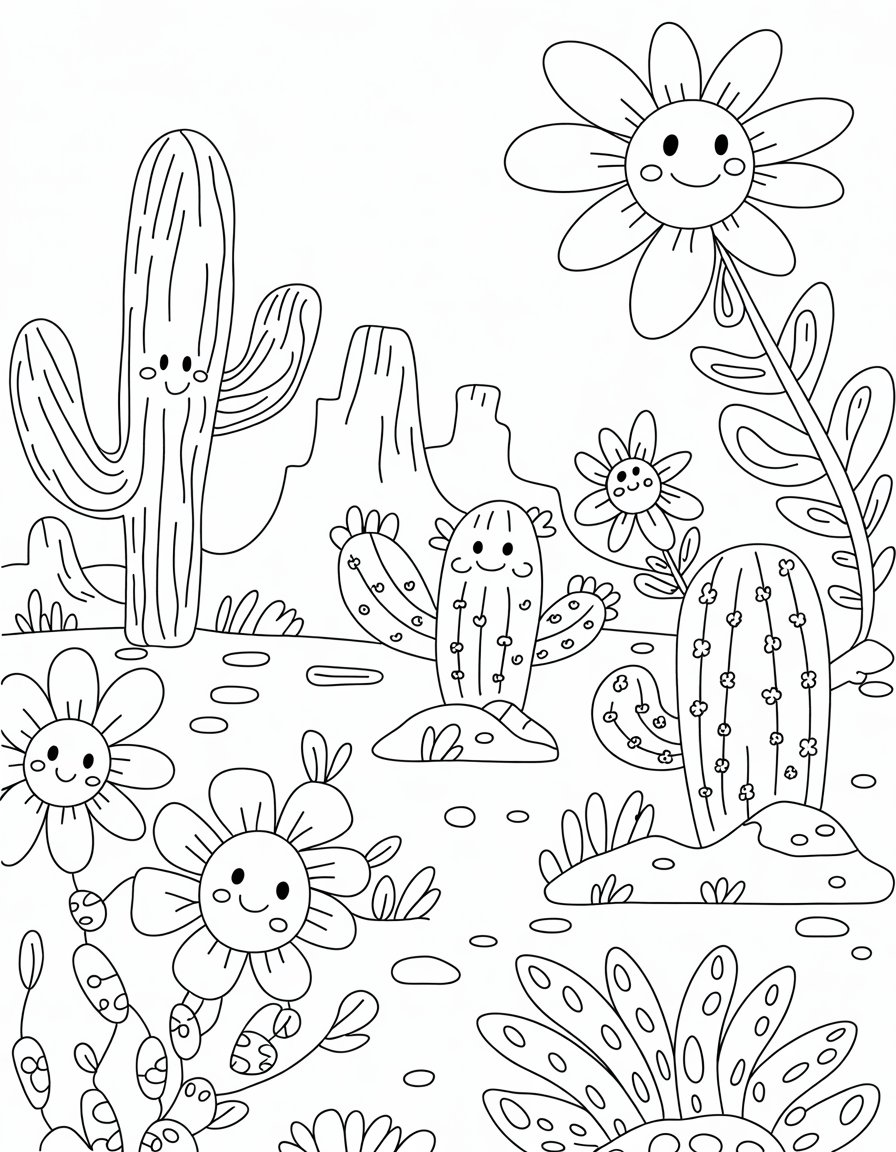 Desert Bloom Landscape